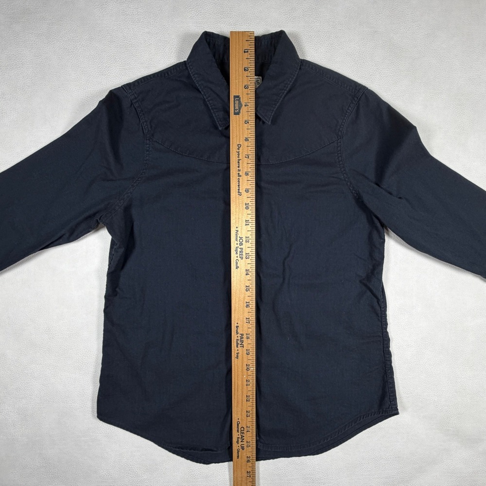 Tecovas Womens Small Black Herringbone Western Pearl Snap Long Sleeve‎ Shirt - Picture 6 of 10